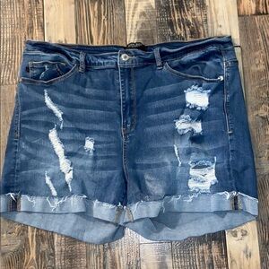 Judy Blue distressed denim shorts size 3XL